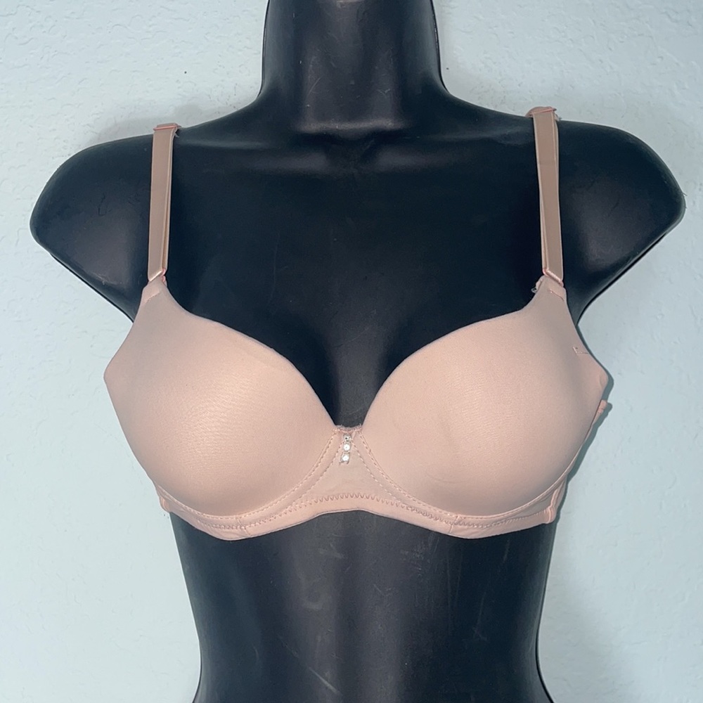 Gigi Amore™️ Light Pink Bra with Rhinestone Accent